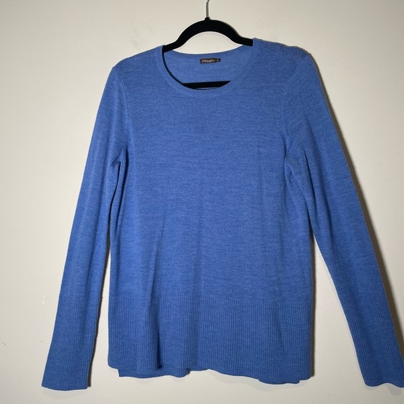 J. McLAUGHLIN Blue Italian Merino Wool Pullover Sweater Womens Sz S Crewneck EUC - Picture 16 of 16